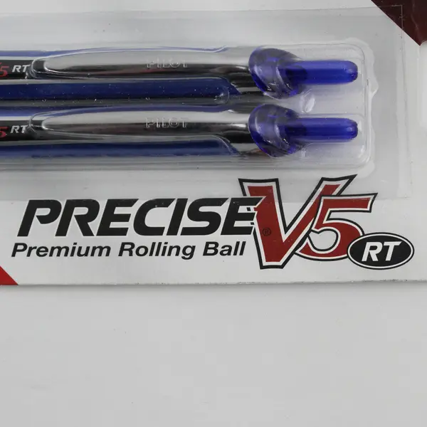 Pilot Precise V5 RT Blue Rollerball Pens 2 Pack 0.5mm Extra Fine