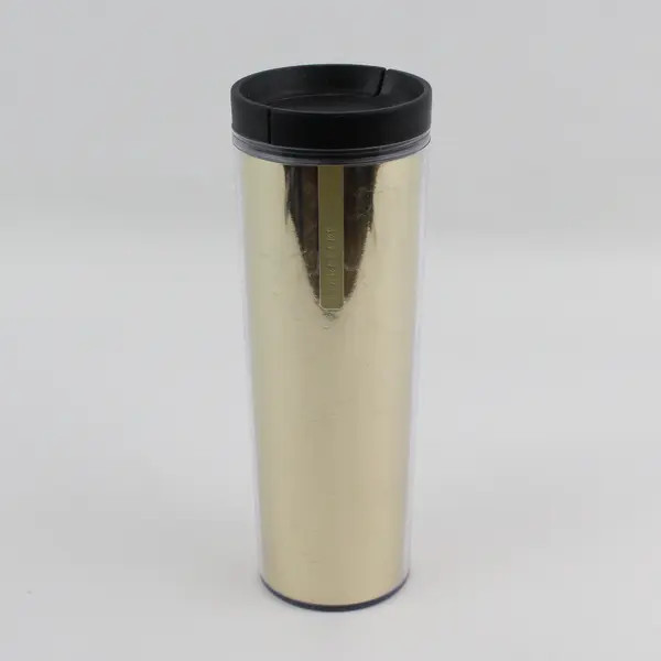 Starbucks Solid Gold Foil Cup 2013 16oz Hot Coffee Travel To Go Mug Tumbler Lid
