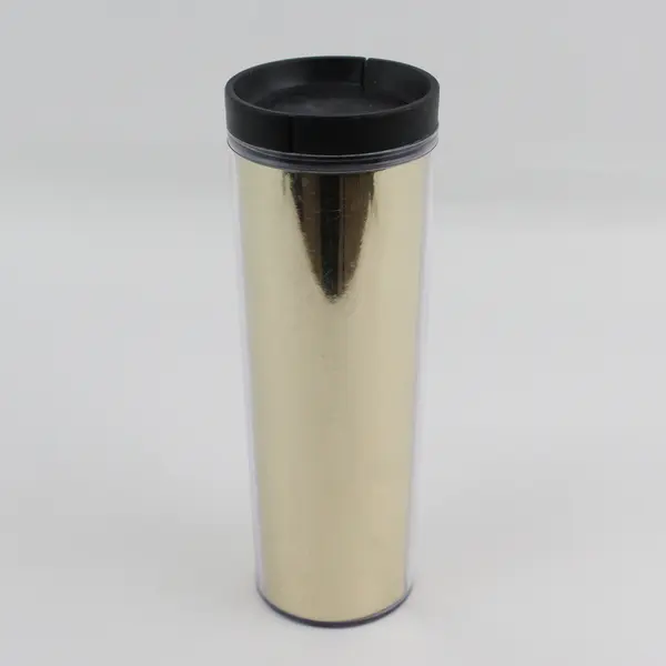 Starbucks Solid Gold Foil Cup 2013 16oz Hot Coffee Travel To Go Mug Tumbler Lid