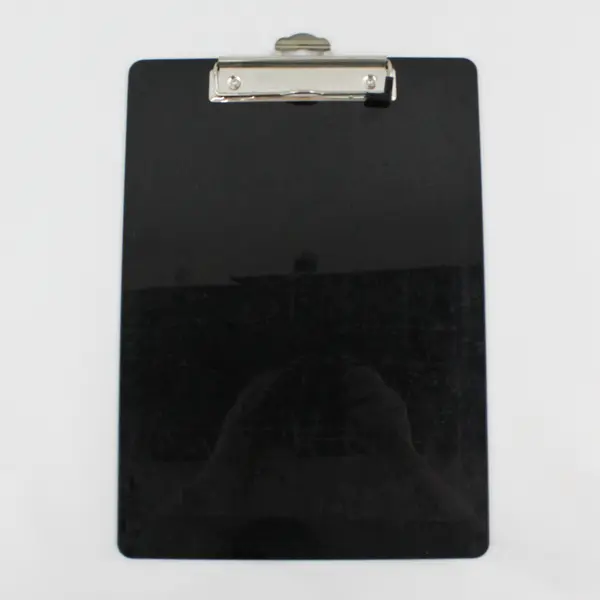 Lot of 2 Black Plastic Clipboards 9" x 12" School Office Supplies