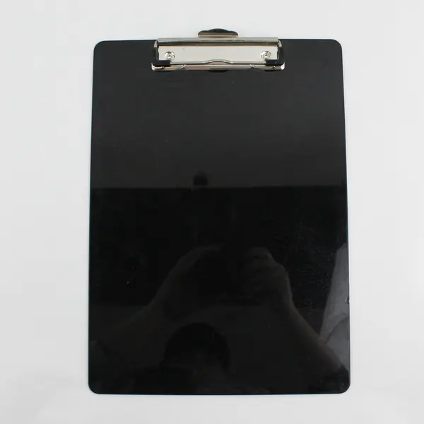 Lot of 2 Black Plastic Clipboards 9" x 12" School Office Supplies