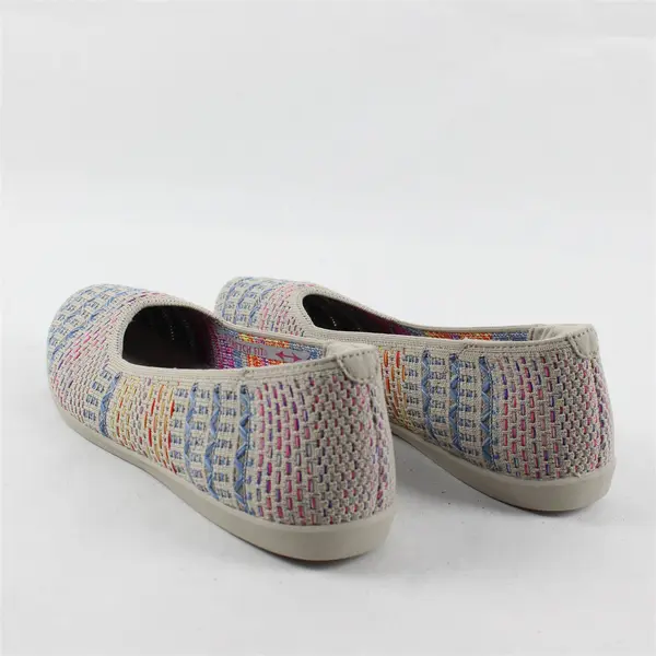 Skechers Multicolor/Gray Cleo Ballet Flats Knit Uppers Stretch Fit Womens Size 7