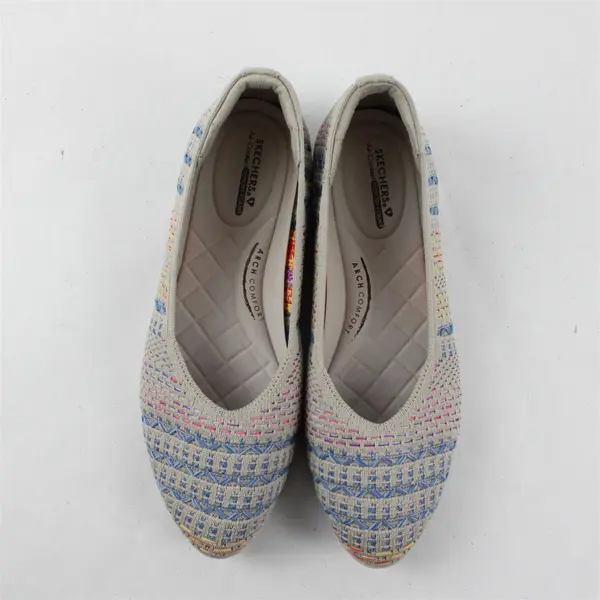 Skechers Multicolor/Gray Cleo Ballet Flats Knit Uppers Stretch Fit Womens Size 7