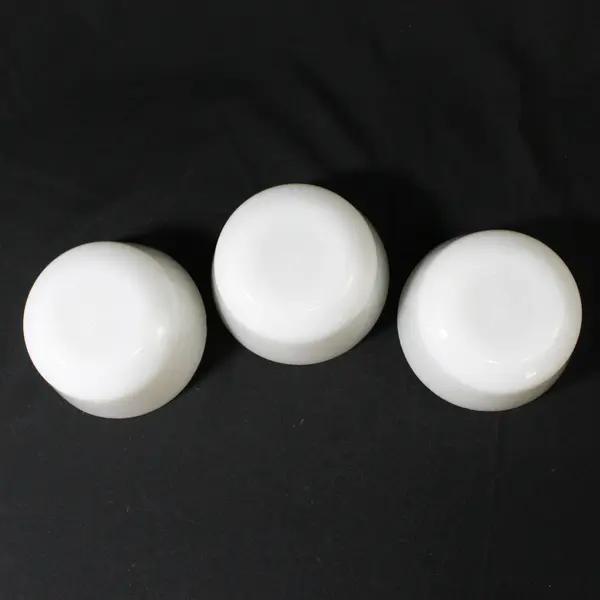 Set of 3 Vintage Anchor Hocking Fire King Milk Glass Custard Cup Bowls