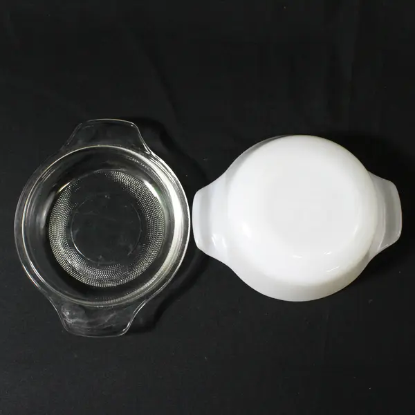 Anchor Hocking Fire King Anchorwhite Milk Glass 12 oz Casserole  Dish With Lid 