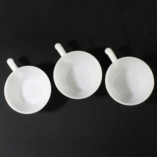3 Anchor Hocking Fire King Anchor White Single Handle French Casserole Bowls
