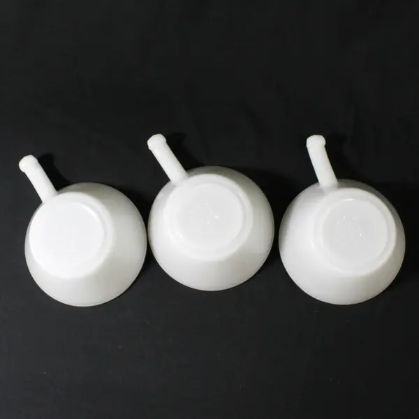 3 Anchor Hocking Fire King Anchor White Single Handle French Casserole Bowls