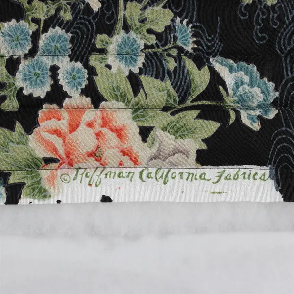 Hoffman California Fabric Asian-Inspired Floral Pattern 2-1/4 Yds x 42 in