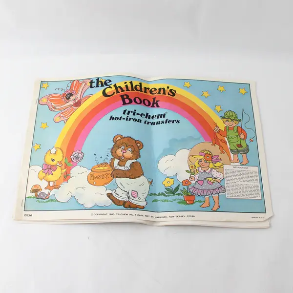 Vintage 1980 The Children's Book Tri-Chem Hot-Iron Transfers #0536 40 Transfers