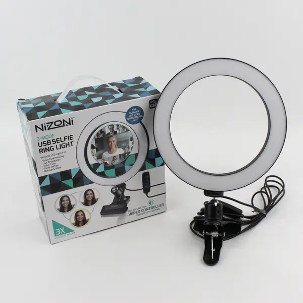 Nizoni 3 Mode USB Selfie Ring Light Works