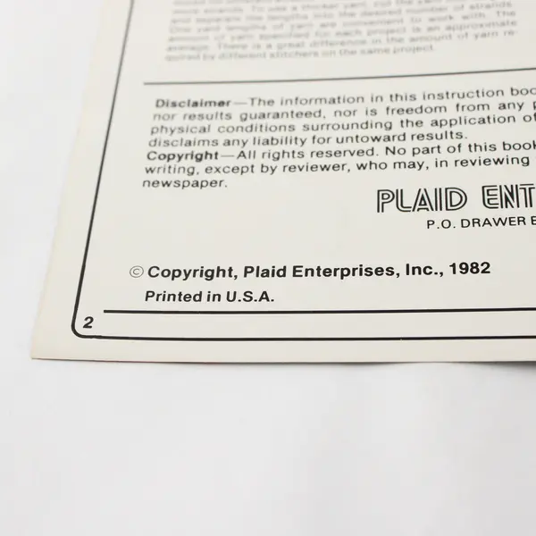 Plaid Enterprises Lot of 2 Leaflets Around the House Nursery Time 7518 7709