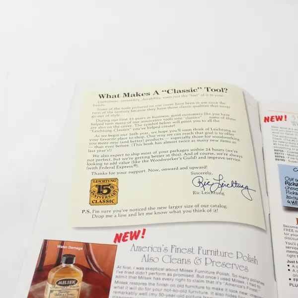 Leichtung Work Shops March 1989 15th Anniversary Year Catalog Paperback