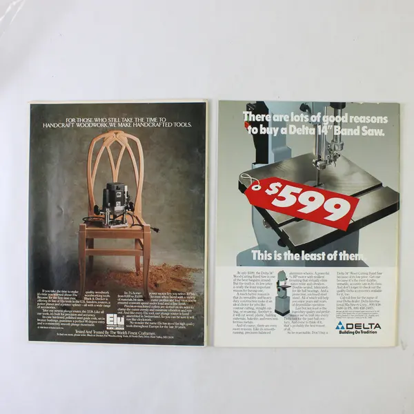 Lot of 2 Popular Woodworking Magazines 1988 Feb Mar Jun Issues 41 43