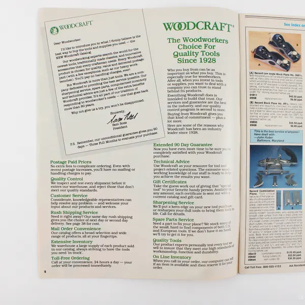 Woodcraft Quality Tools Since 1928 The 1988-89 Catalog Supplement 