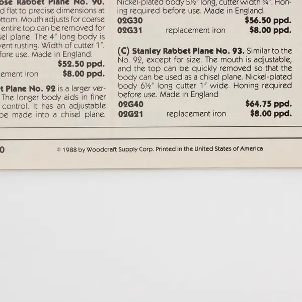 Woodcraft Quality Tools Since 1928 The 1988-89 Catalog Supplement 