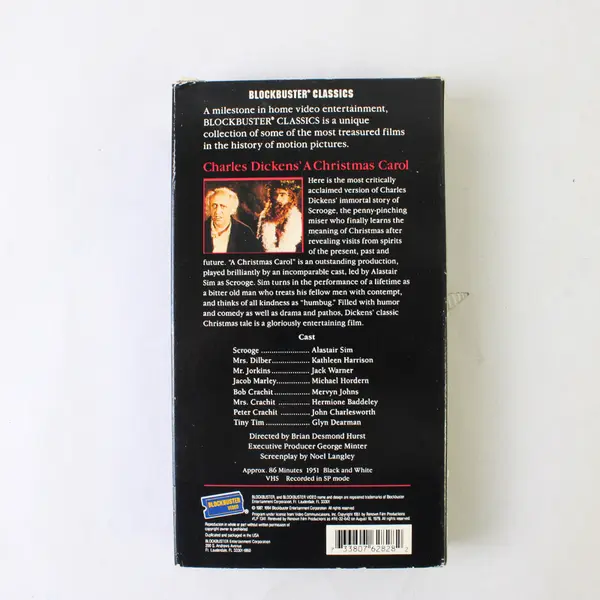 Charles Dickens' A Christmas Carol (VHS , 1951, Blockbuster Classics)