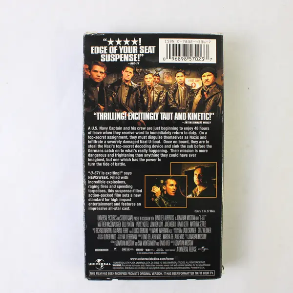 U-571  (VHS, Jonathan Mostow, 2000, Film, Universal Studios, Submarine/War/Film)