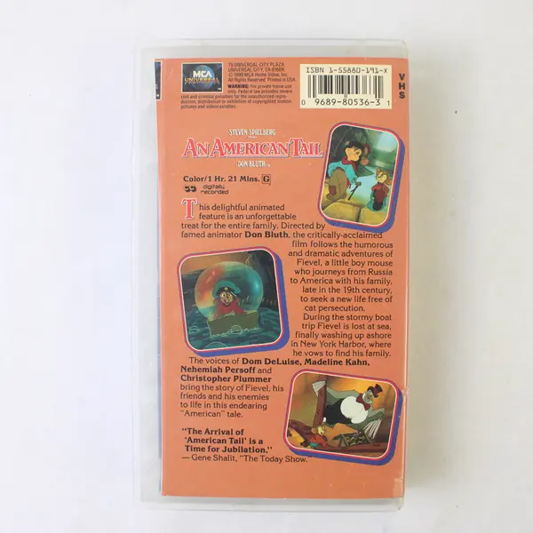 An American Tail (VHS, Don Bluth, 1986, MCA Universal Studios, Animated/Kids)