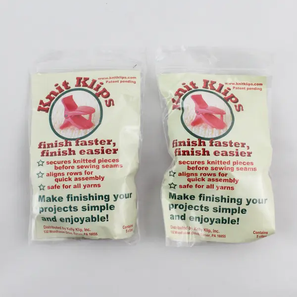 2 Packages of 5 Pink Knit Klips 10 Total