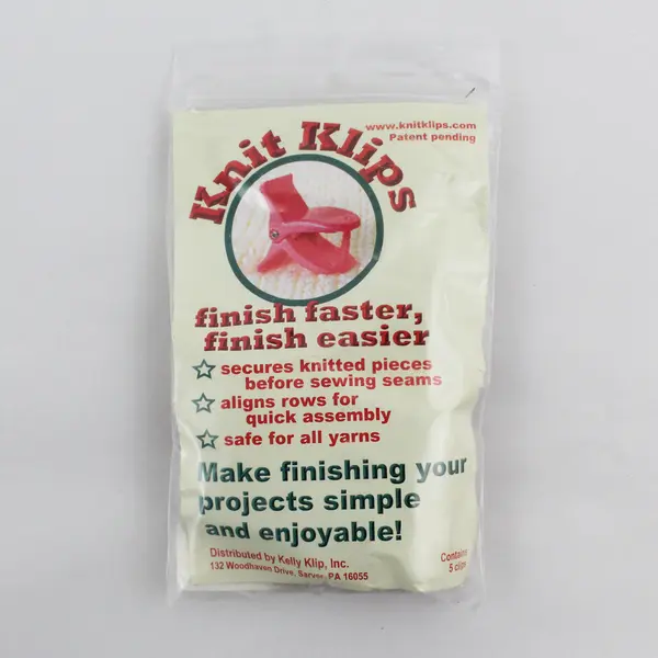 2 Packages of 5 Pink Knit Klips 10 Total