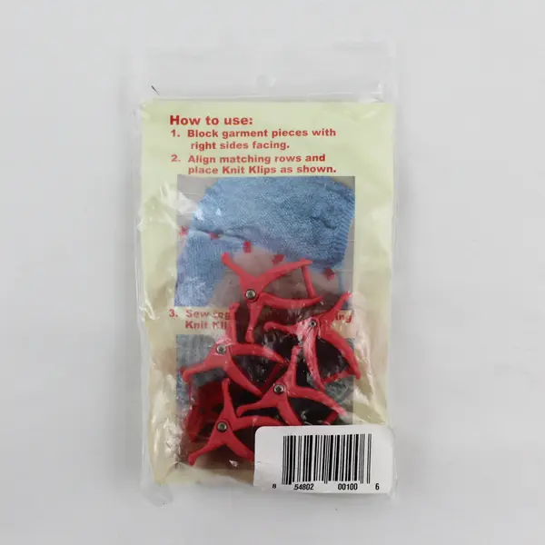 2 Packages of 5 Pink Knit Klips 10 Total