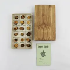 Western Woods Miniature Wood Samples 18 Species with Booklet by Gene Gray 1960s