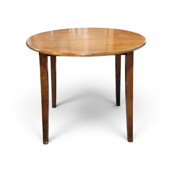 Pembroke Style Round Drop Leaf Wood Table 40 in - Freight/Local Pickup