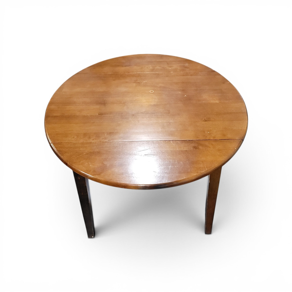 Pembroke Style Round Drop Leaf Wood Table 40 in - Freight/Local Pickup