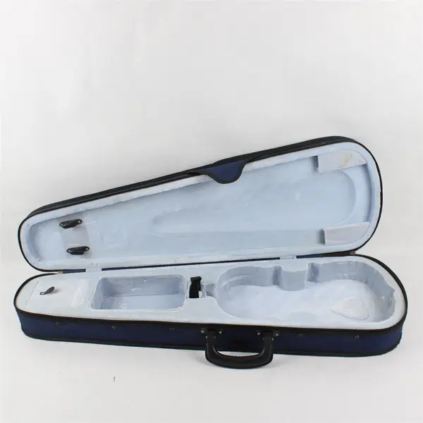 Unbranded Navy Blue 4/4 Full Size Violin Hard Case Triangular Shape Basic Pro.