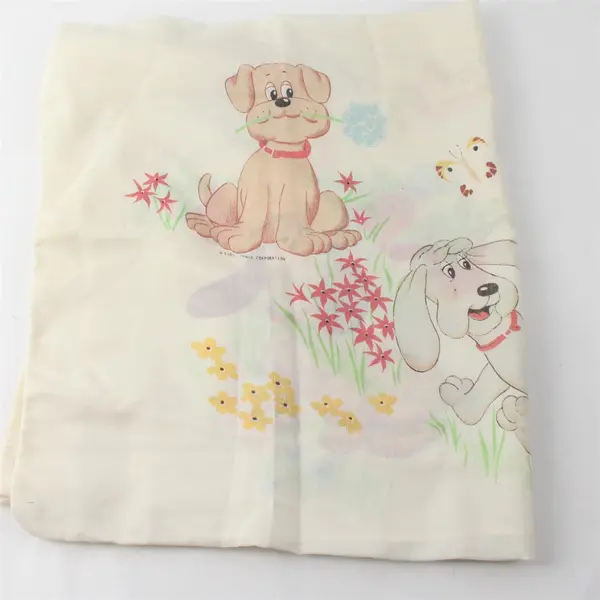 Vintage 1985 Bibb Pound Puppies Standard Pillowcase FLAWED