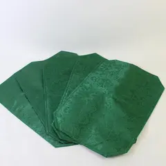 Set of 5 Floral Design Forest Green Placemats 12" x 18"
