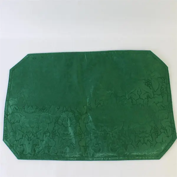 Set of 5 Floral Design Forest Green Placemats 12" x 18"