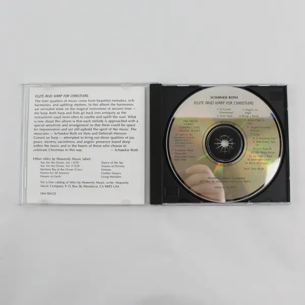 Flute and Harp for Christmas Schawkie Roth Deborah Henson-Conant 1990 Music CD