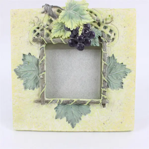 Grapevine Design Square Resin Tabletop Picture Frame 3.5"x3.5"