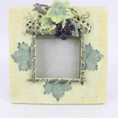 Grapevine Design Square Resin Tabletop Picture Frame 3.5"x3.5"