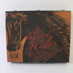 Black Rider Pure Old Rye Whiskey Canvas Wall Hanging Wooden Frame