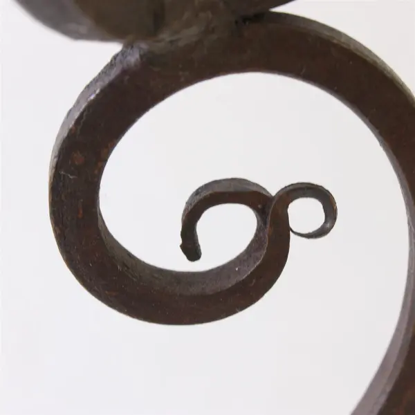Set of 2 Black Metal Scrollwork Candle Holders 13in Tall