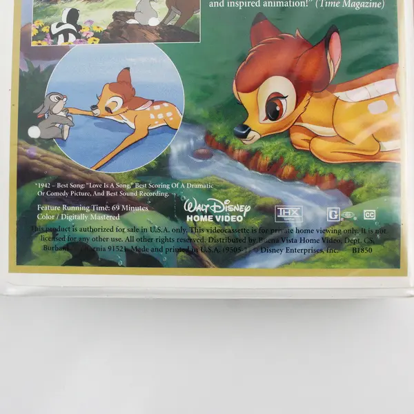 Disney's Bambi 55th Anniversary Limited Edition VHS Tape, #9505 
