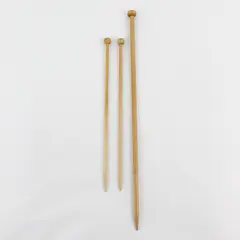 Lot of 3 Boye Wooden Knitting Needles, 2 are size 8, 1 is size 11 