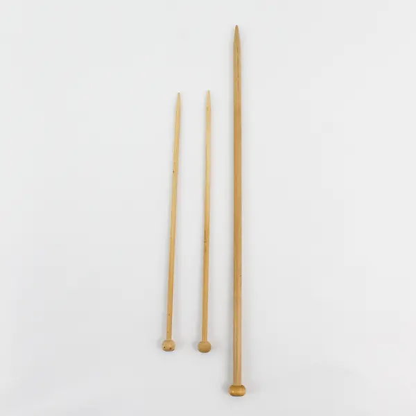 Lot of 3 Boye Wooden Knitting Needles, 2 are size 8, 1 is size 11 