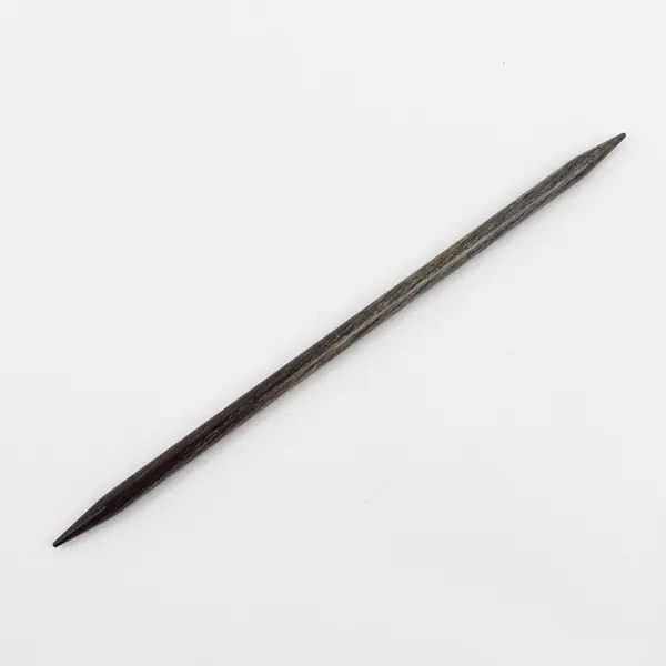 Lot of 3 Dark Double Point Wooden Knitting Needles, size 10.5 