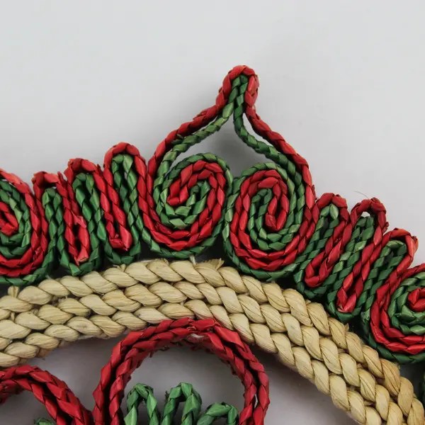 Colorful Straw Trivet Boho Raffia Woven Hot Pot Kitchen Cooking Housewarming