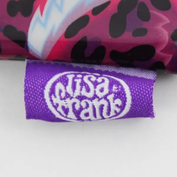 Lisa Frank Zipped Vinyl  Coin Purse Bag Rainbow Leopard 1990's