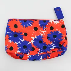 Estee Lauder Floral Red Blue Makeup Bag Cosmetic Pouch Travel Case