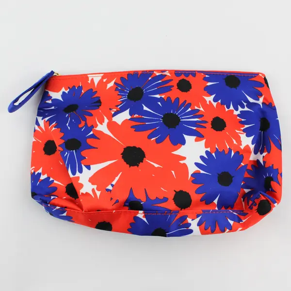 Estee Lauder Floral Red Blue Makeup Bag Cosmetic Pouch Travel Case