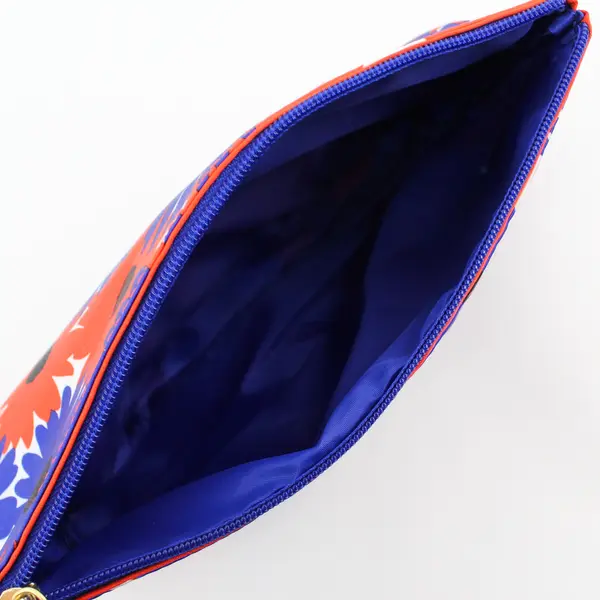 Estee Lauder Floral Red Blue Makeup Bag Cosmetic Pouch Travel Case