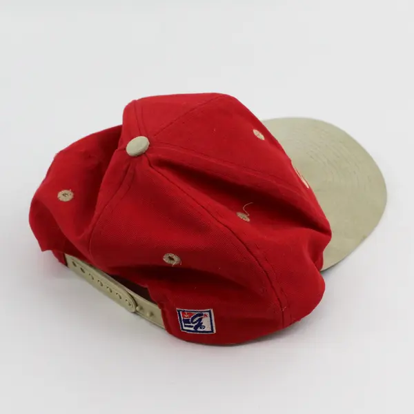 The Game Vintage San Francisco 49ers Script Snapback Hat Red Beige NFL