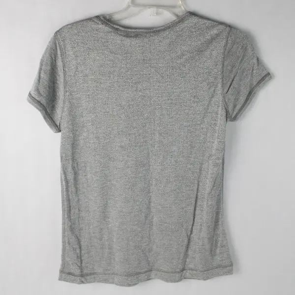 Zenergy Chicos Gray Sparkle Metallic Top Blouse Women's 0 Small