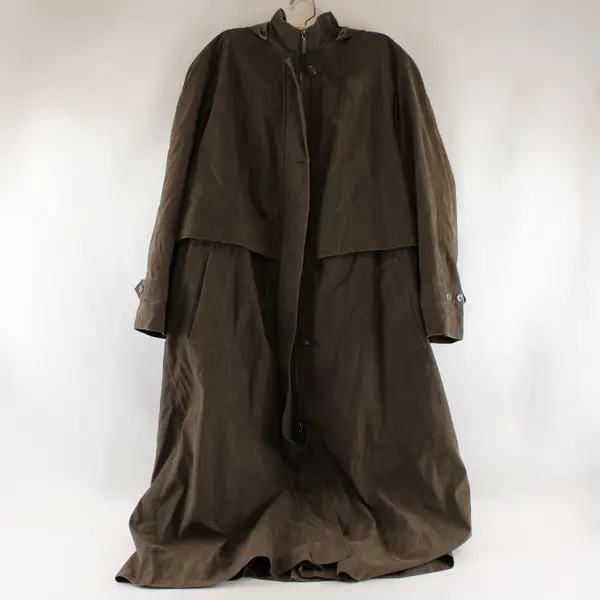 VTG Fleet Street Women's 16W Military Green Raincoat Cape Overlay Trench Coat 