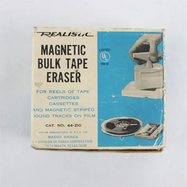 Realistic Magnetic Bulk Tape Eraser Cat 44-210 w/ Box - USA Vintage